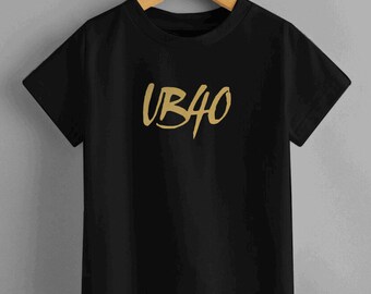 Ub40 T-shirts, ub40 world tour, ub40 merch, featuring Ali Campbell, red red wine, many rivers to cross, in memory of Astro, Unprecedented