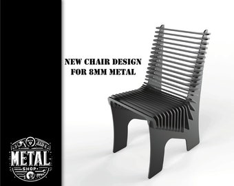 DIY Metal Chair DXF Welding Kit: CNC Plasma Cut File (8mm)