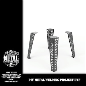 DIY Metall Tischbein Dxf, CDR,Svg, Ai, Pdf Datei für cnc laser stanzen, schmale und breite Art, dwg/dxf Dateien download, cnc schnitt Vorlagen