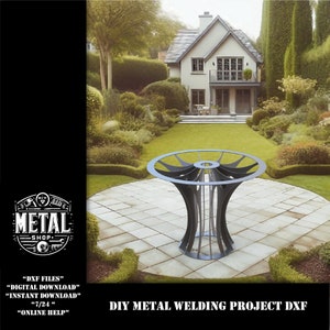 DIY Garden Table Welding Project Dxf files For Plasma Lasercutting Cnc, digital files download, diy weld kit
