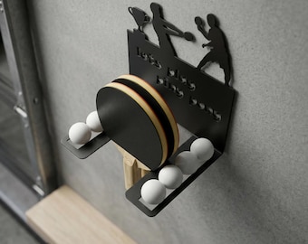 Ping Pong Metal Wall Stand: Table Tennis Organizer DXF File
