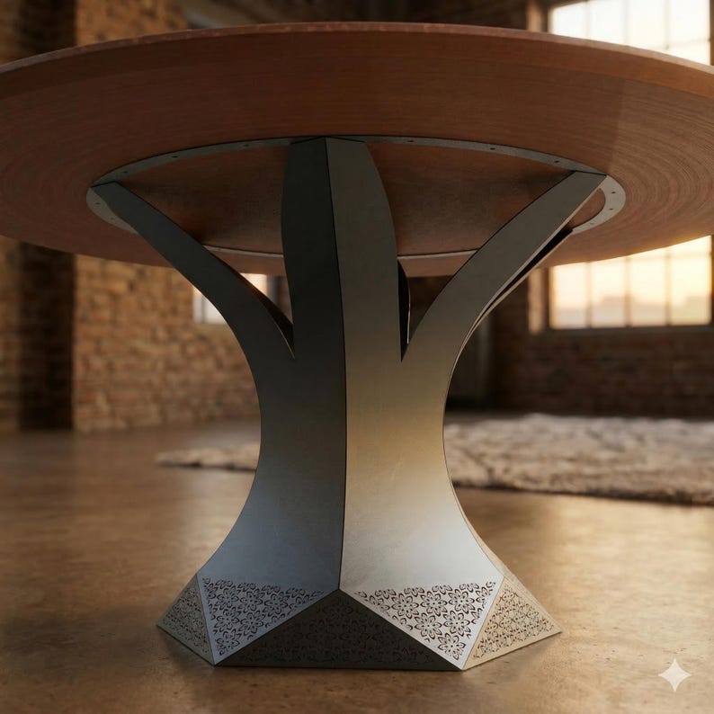 Tree Shape Metal Table Base DIY Tree Metal Table Base DXF File: Welding Project, 2mm Steel (digital ...