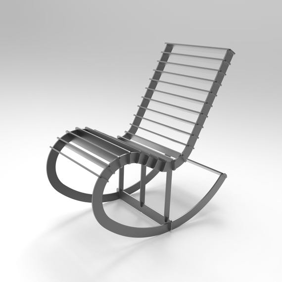 DIY Metal Rocker Chair DXF Welding Kit: CNC Cut Files (digital