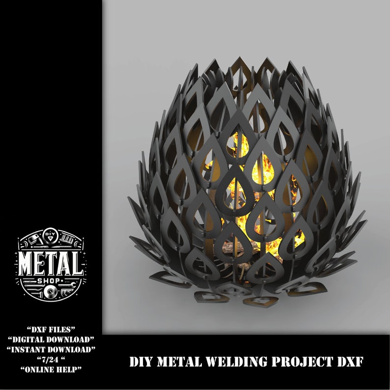 DIY Metal Firepit Welding Project Plans Dxf Bundle, Diy Weld Kit
