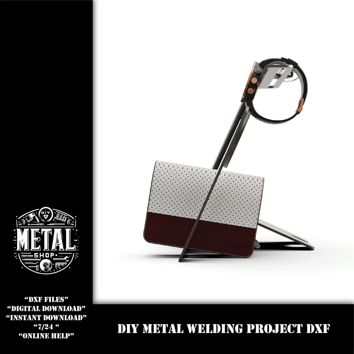 DIY Metal Phone Stand DXF, Charging Dock With Charging Unit Slot DXF Cut Files , Dwg