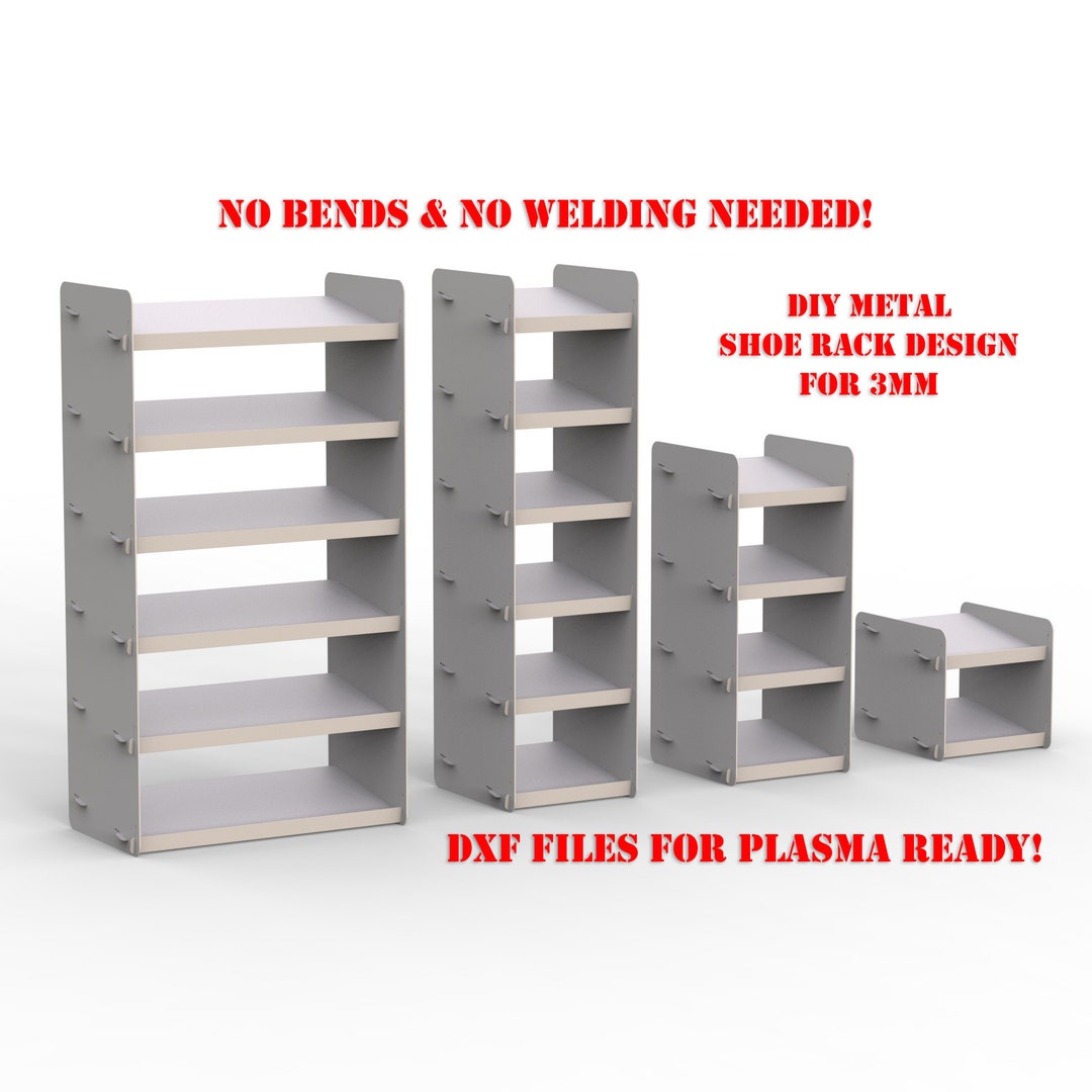 Shoe Rack Metal Project Design DIY Metal Shoe Rack Shelf DXF File: Plasma Cut Project - Etsy