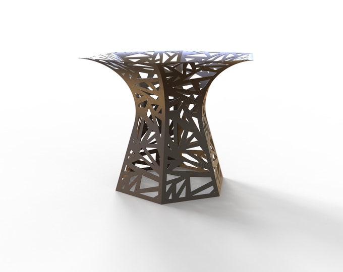 Featured listing image: Patterned Table Leg DXF File: CNC Laser Cut Template