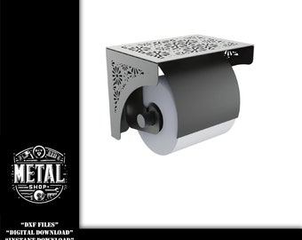 Diy Wall Mount Tissue Holder Dxf files for plasma laser , dxf files download, toilet paper stand plans cut files