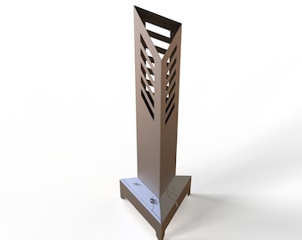 Archivos DXF de fogata de torre de humo: planos de estufa cohete para armar uno mismo