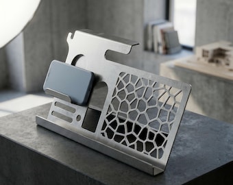 DIY Metal Phone Tablet Stand DXF Files: Charging Dock Design (Digital Download)