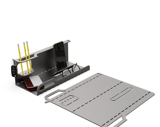 Featured listing image: DIY Metal Phone Stand Organizer DXF File: Laser/Plasma CNC Cut Plans