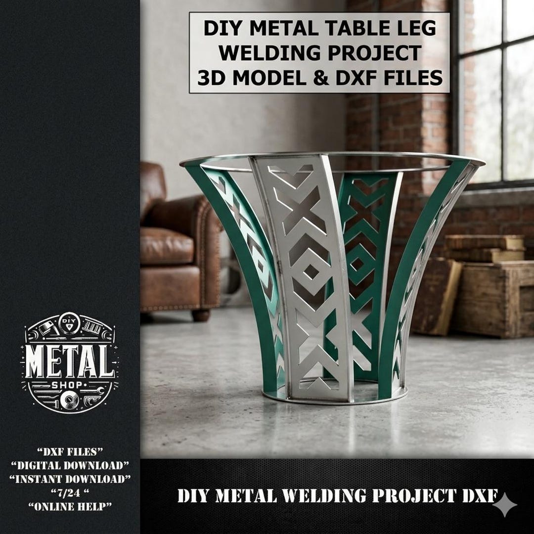 DIY Metal Table Welding Project: DXF Files for Plasma Cutting - Etsy