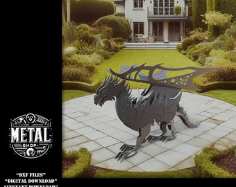 DIY Dragon Decorative Vintage Firepit Project Dxf for plasma lasercut cnc, diy weld kit, welding project, dxf files for plasma