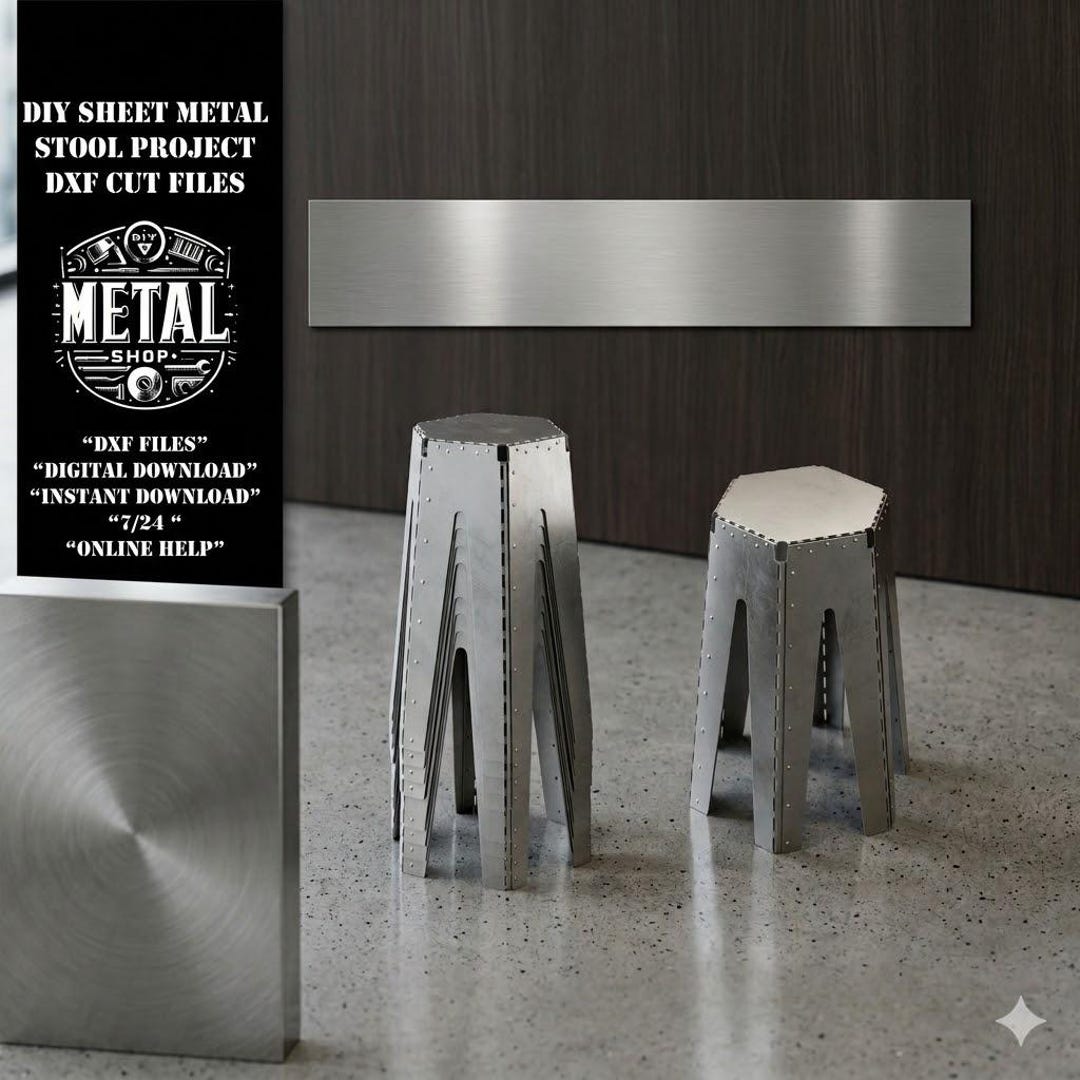 DIY Metal Stool Welding Project: DXF Files (designed by ...