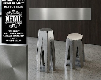 Progetto fai-da-te per la saldatura di uno sgabello in metallo: file DXF (progettato da dxffilesdiymetalshop)
