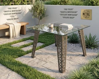 DIY Metal Table Leg DXF Files: CNC Cut Templates (Digital Download)