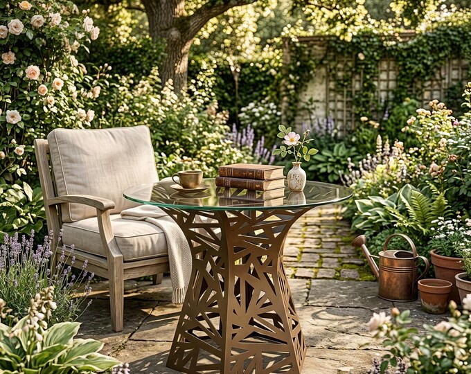 Featured listing image: Patterned Table Leg DXF File: CNC Laser Cut Template