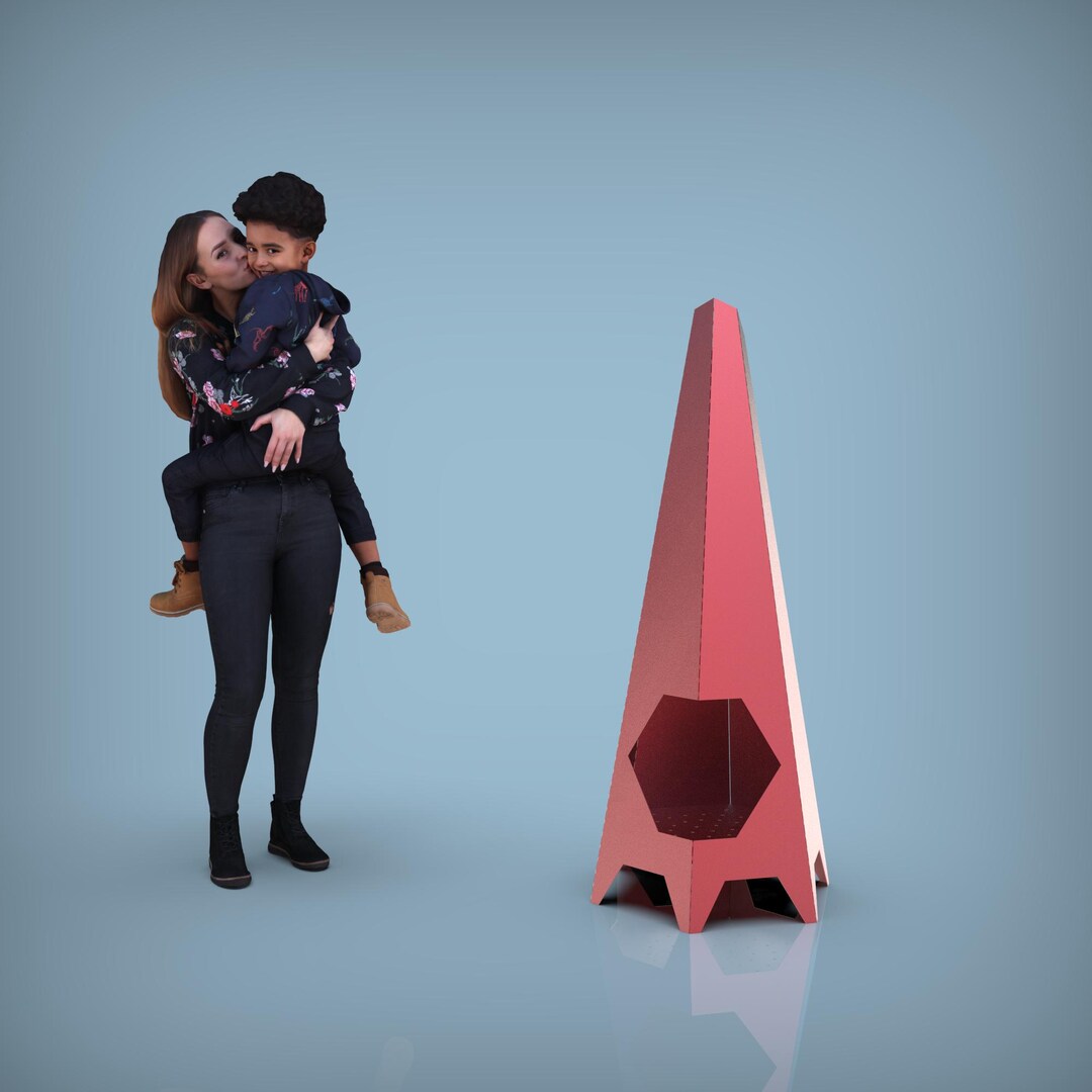 Hexagon Tower Fire Pit V3 Dxf Files, DIY Firepit Vertical, CNC