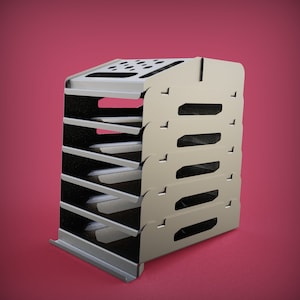 Neues A4 Organizer Schreibtischregal Blechprojekt, A4 Papierfach Desktop Organizer DXF-Dateien, DIY Metallregal dxf-Dateien für Laser