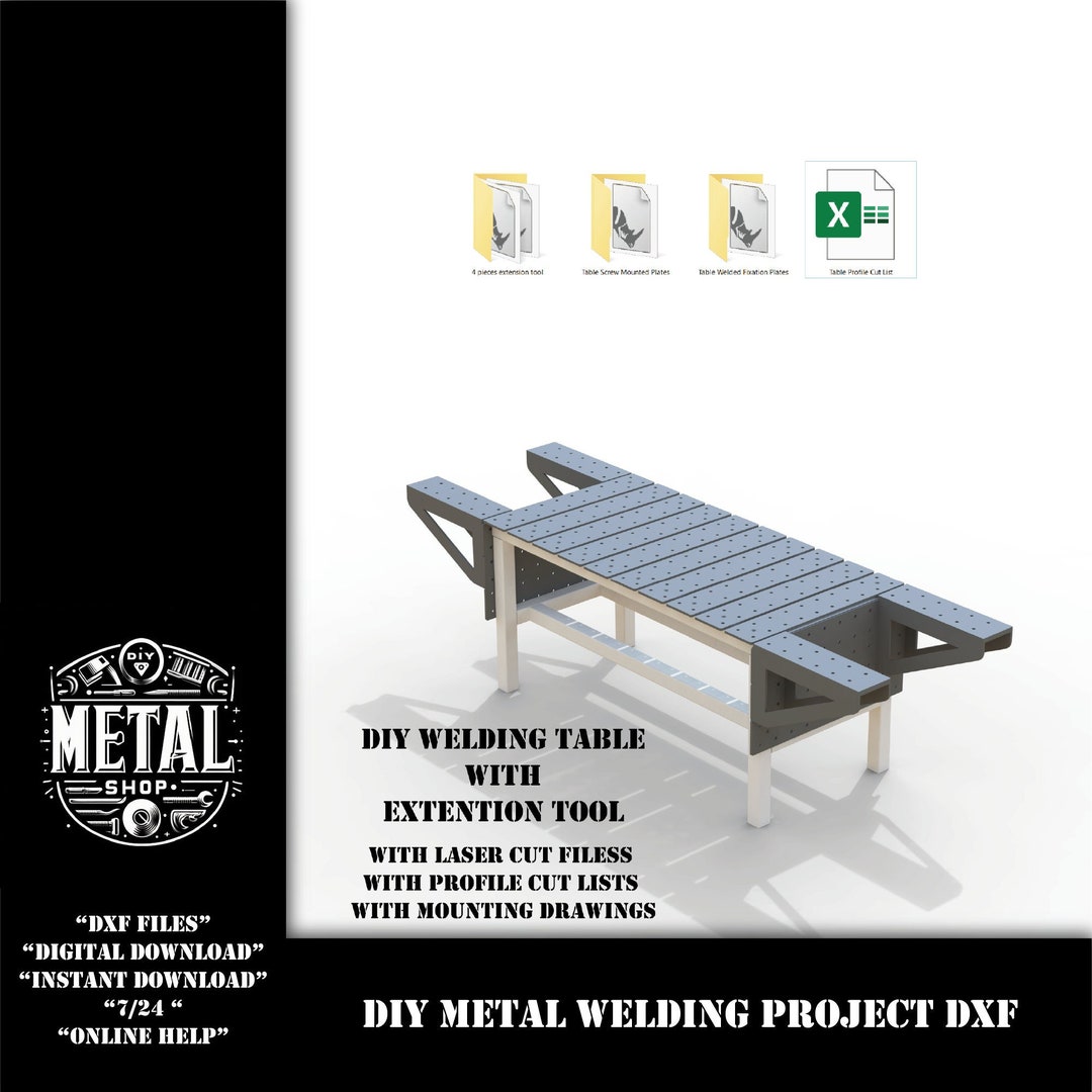 DIY Welding Table DXF Plans , Dxf Files for Plasma, Metal Laser/plasma