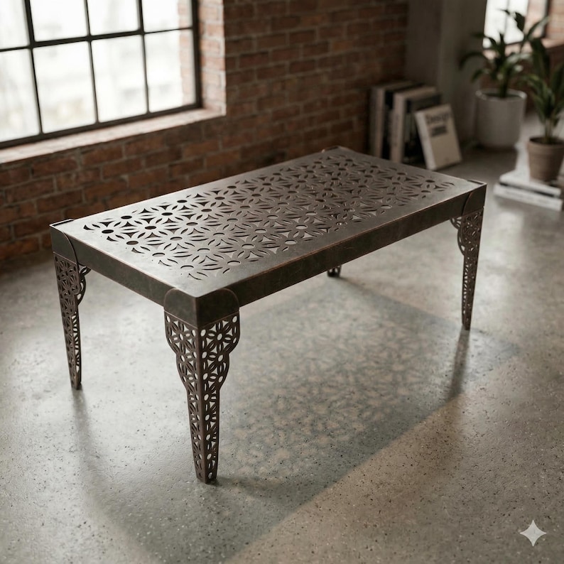 Sheet Metal Coffee Table Welding Project: Laser Cut DXF File (2mm) image 1