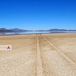 The Road Stops Here: Desert Lake Photography | Dry Lake Landscape Art | Nature Photography| Barren Landscape Art | Remote Desert Photography