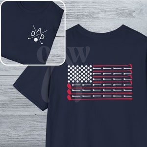 Golf American Flag T-Shirt: Patriotic Dad Gift