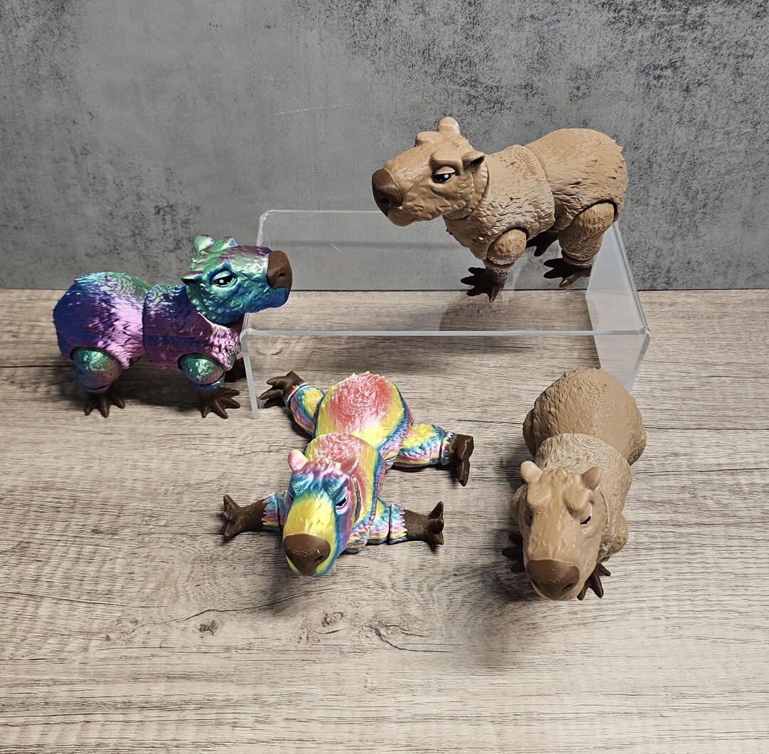 Articulated Capybara Flexi Capybara Fidget Matmire Makes Capy - Etsy