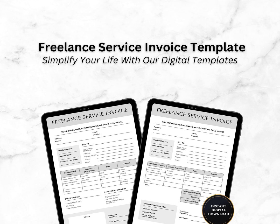 Editable Small Business Invoice & Contract Template Customizable Canva ...