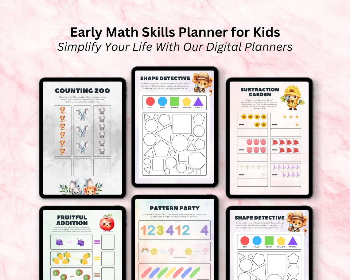Math Activities for Kids, Math Worksheets for Kids Learning, Editable ...
