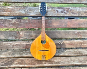 Vintage musical instrument mandolin, string instrument, folk musical mandolin