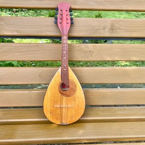 Vintage Musikinstrument Mandoline, Zupfinstrument, Volksmusikmandoline