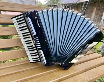 Lignatone Aida II Accordion, Piano Accordion 120 Bass, 4+1 regisrer,  Made in Czechoslovakia, Accordion, Folk Musical Instrument