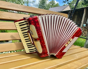 Corona accordion,  accordion, 80 Bass, 34 key,3 voice,5+3register, Germany accordion, Vintage accordion, Accordeon,