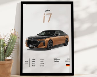 2024 BMW i7 / Wall art / Office decor / PrintsDigital