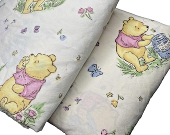 Disney CLASSIC POOH Crib Sheets Set 2 Fitted Red Calliope 1998 Beige Nursery