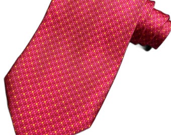 Giacomo de Senese Italian Silk Tie Ideas XL Wide Milano Vintage Geometric Mens
