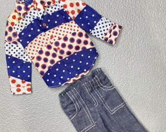 Ken Best Buy Denims For Fun 3376 Mod Era Vintage 1972 Shirt Denim Pants Barbie