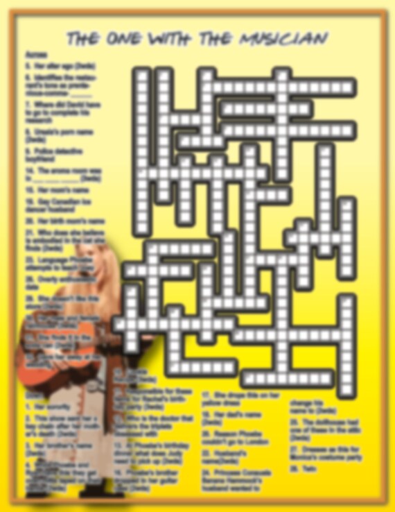 Friend's tv show crossword puzzles - etsy canada