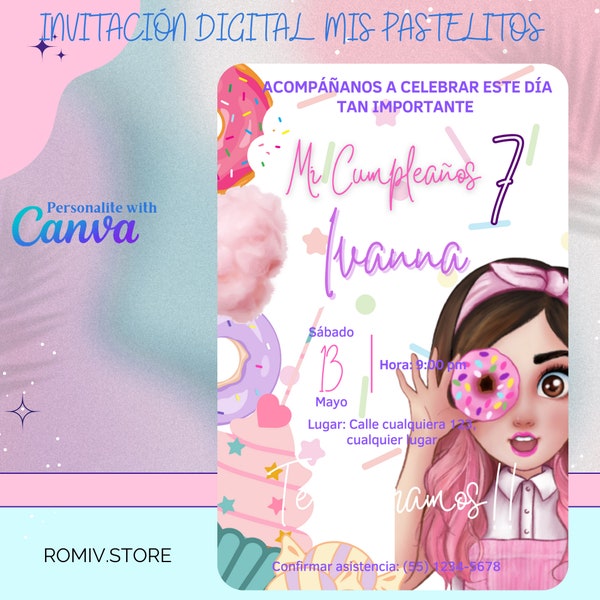 My cupcakes digital invitation template