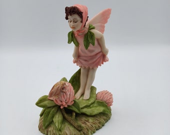 Danbury Mint Red Clover flower Fairy