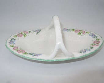 Royal Worcester,  English Garden bonbon dish. 24cm long x 15cm wide