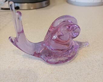 Bohemian Morano style glass snail