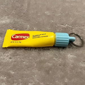 3D Printed Keychain Cap for Carmex and Tower 28 SOS Lip Balm