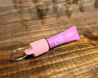 3D Printed Keychain Holder for ELF Squeeze Me or EOS Super Lip Balm