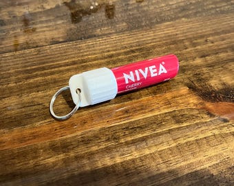 NIVEA Lip Balm Keychain Holder for Lip Care and tinted
