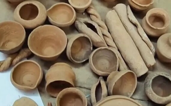 Ollas de barro de terracota comestibles 30 tipos de vasijas de barro 3 kg tierra blanda