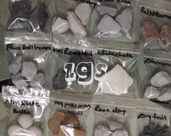 Edible clays sample pack 30 types of clay ,amazing variety of clays, 2kg sample pack free delivery,,