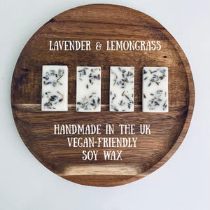 Lavender & Lemongrass Wax Melts | Highly Scented Soy Wax | Relaxing Aromatherapy Home Fragrance