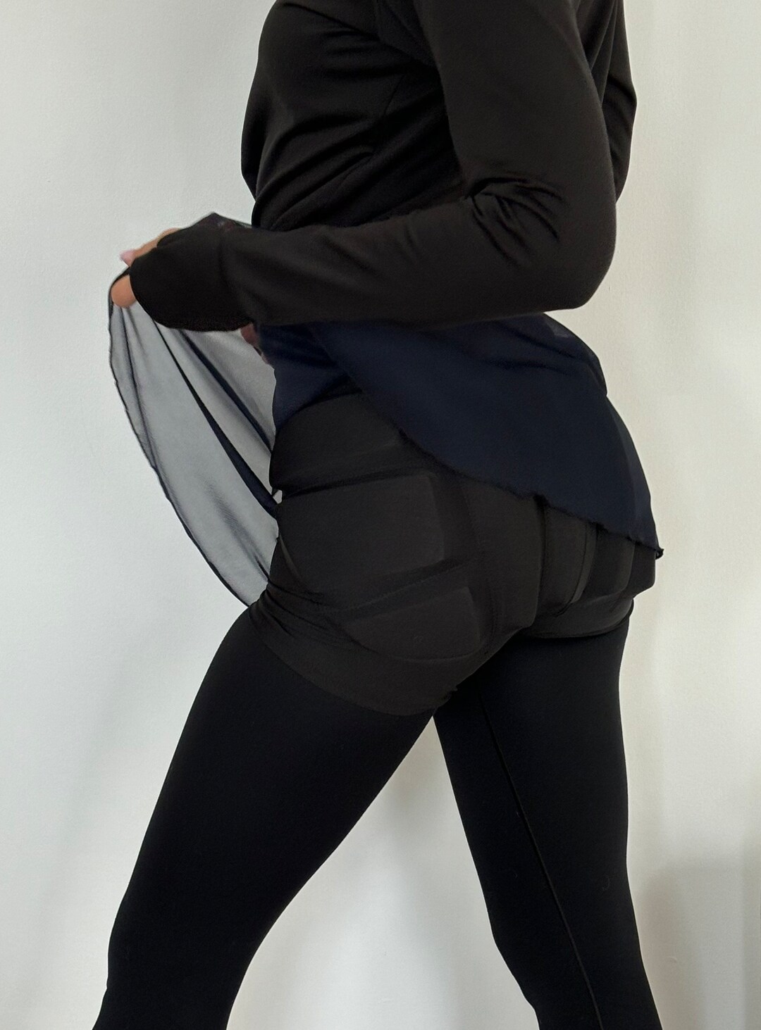 Padded Figure Skating Shorts/skirt in Blue Etsy